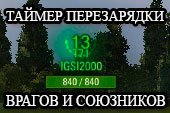 Таймер перезарядки врагов с файлом настройки для World of tanks WOT
