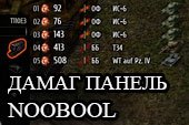 Удобная дамаг панель от Noobool для World of tanks 2.0.1.1 WOT / 1.38.0.0 Мир танков