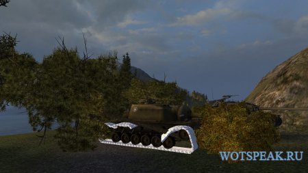 Сбитые гусеницы белым цветом для World of tanks 1.24.0.0 WOT
