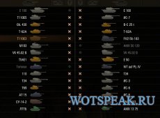Иконки танков на основе стандартных для WOT 1.11.1.3 World of tanks от betax (3 вида)