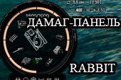 Круглая панель повреждений Rabbit для World of tanks 2.0.1.1 WOT / 1.38.0.0 Мир танков