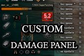 Custom Damage Panel - простая панель повреждений для World of tanks 2.0.1.1 WOT / 1.38.0.0 Мир танков (3 варианта)