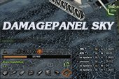 Новая дамаг панель "Sky" для World of tanks 2.0.1.1 WOT / 1.38.0.0 Мир танков (2 версии)