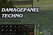 Панель повреждений Techno для World of tanks 2.0.1.1 WOT / 1.38.0.0 Мир танков