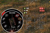Панель повреждений и лог полученного урона в стиле Playstation для World of tanks 2.0.1.1 WOT / 1.38.0.0 Мир танков